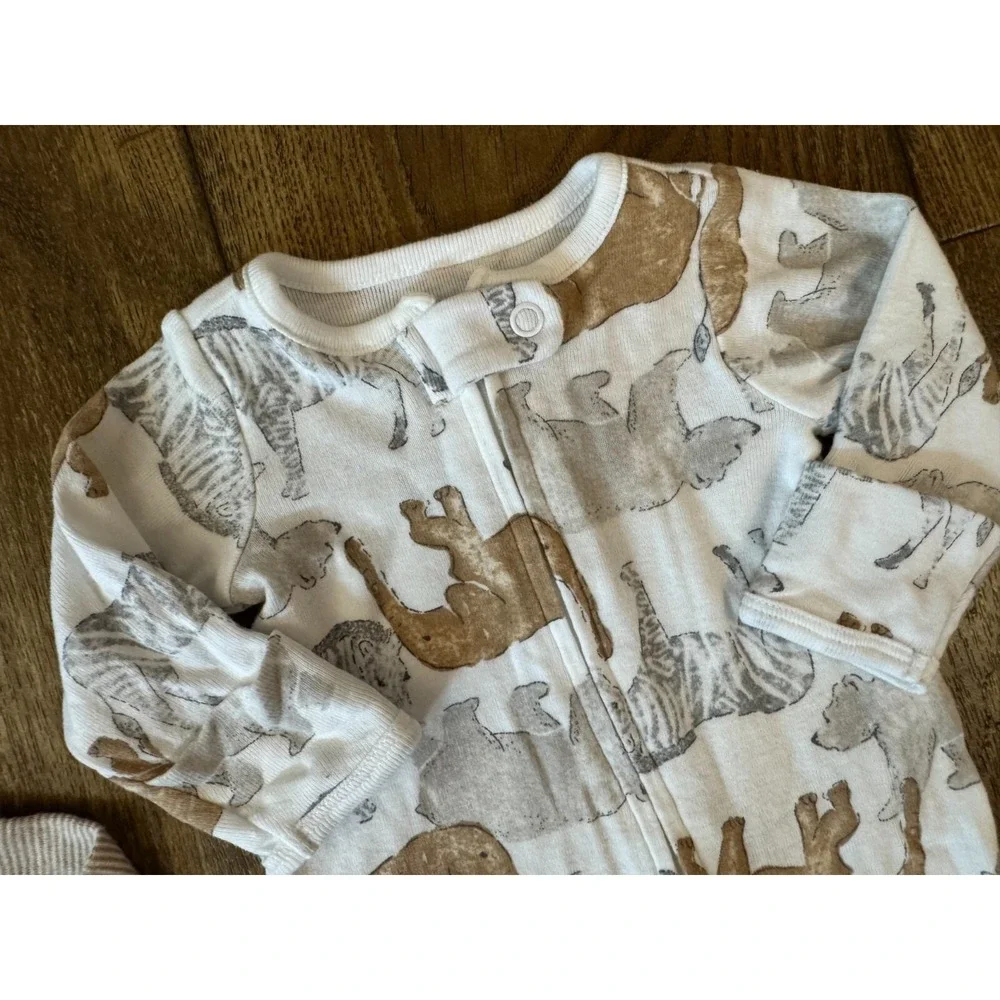 Preemie Baby Boy Girl Gender Neutral Sleepers Lot Outfit‎ Cotton Reborn Animals